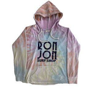 Ron Jon Surf Shop Hoodie Size Large Tie Dye Hooded Pullover Sweatshirt